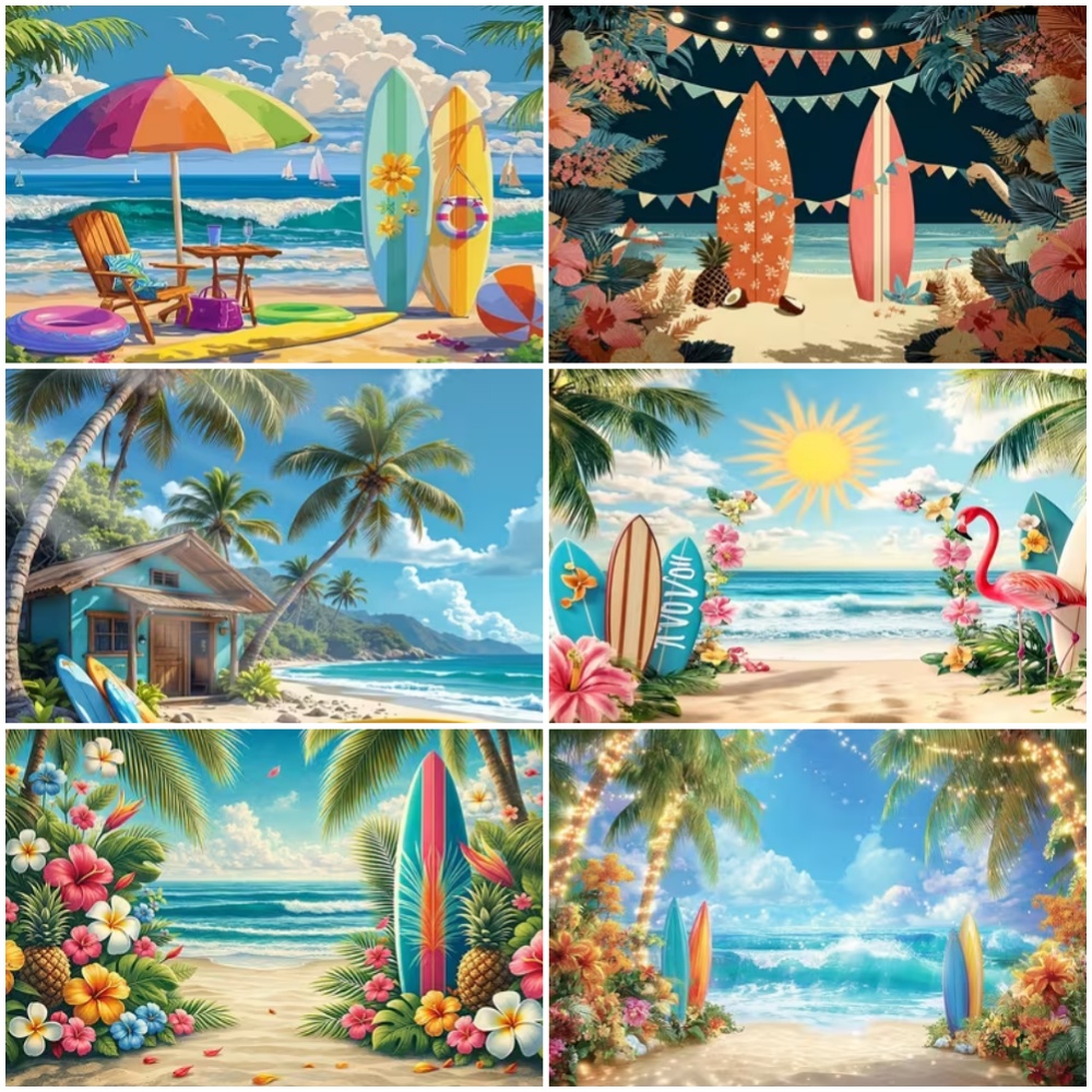 Outdoor Sport Background - Sfondo a Tema Surf Estivo, Spiaggia,